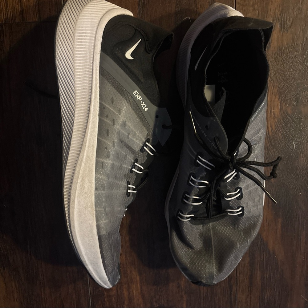 Men's Nike EXP-X14 AO1554-003 Running Shoes Black/Wolf Grey/White Size 11 React